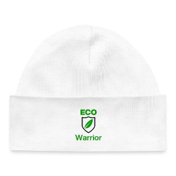 ECO Warrior. Green Mindset, Ecologies first - Baby Organic Beanie - white - Front