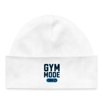 Gym Mode on – Fitness Kraft Design - Baby Organic Mütze - Weiß - Vorne