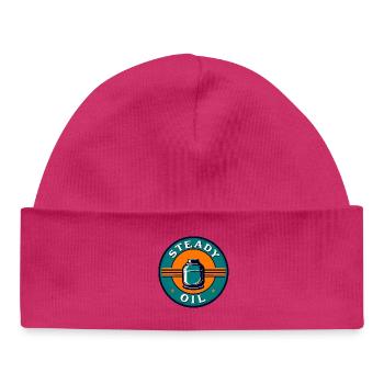 Steady Oil Retro Emblem - Baby Organic Beanie - white - Front
