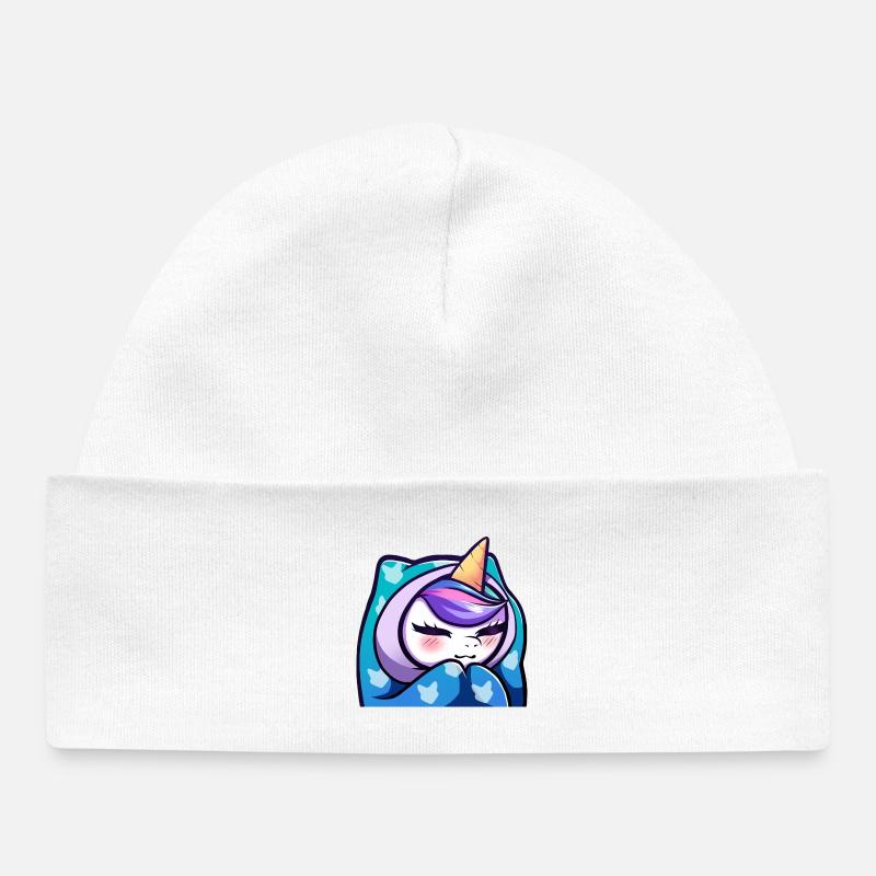 Lya Licorne Cozy - Bonnet bébé bio - blanc