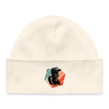 Compact motocross design for motocross - Baby Organic Beanie - white - Front