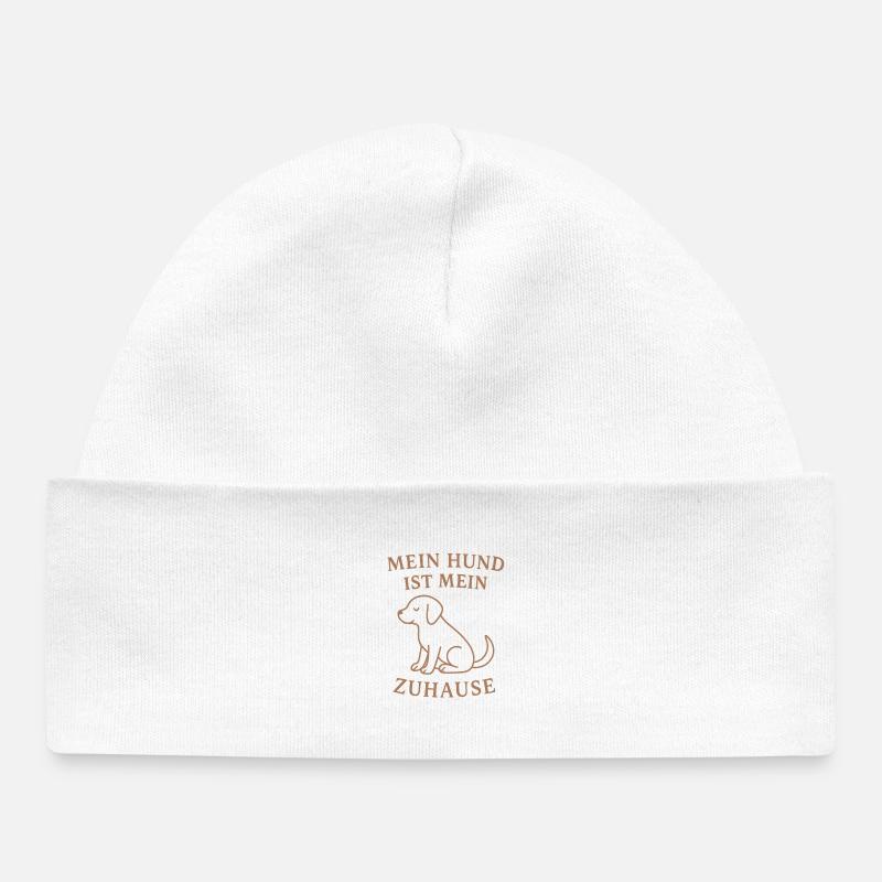 Mon chien est ma maison - Bonnet bébé bio - blanc