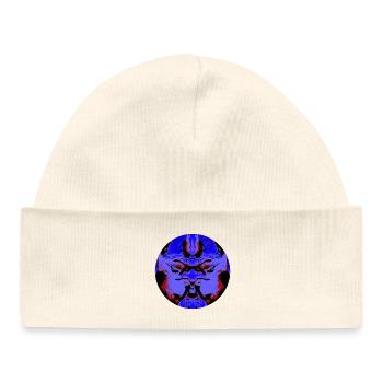 Masque du Vide, Symétrie Sombre, visage abstrait, - Bonnet bébé bio - blanc - Devant
