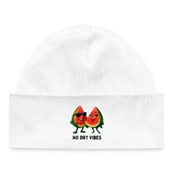 Watermelon Duo No Dry Vibes - Baby Organic Beanie - white - Front