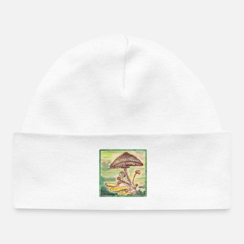 Mycètes - Bonnet bébé bio - blanc