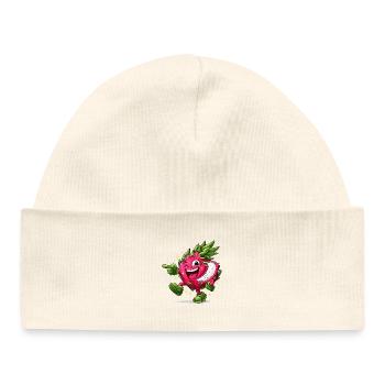 Fraise Dragon Joyeux - Bonnet bébé bio - blanc - Devant