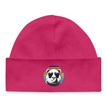 Panda Retro Sunglasses - Baby Organic Beanie - white - Front