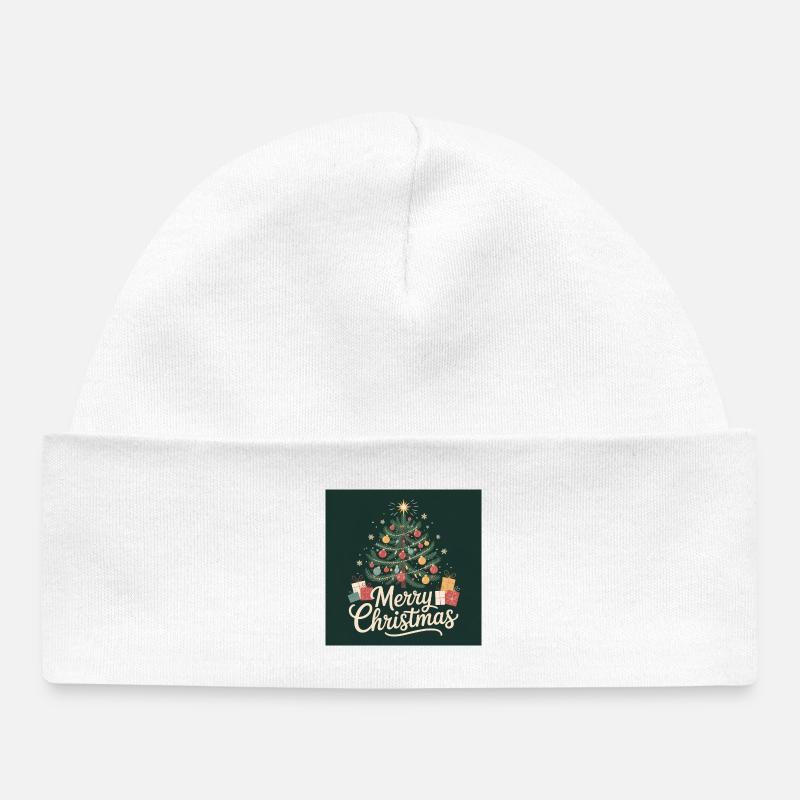 Joyeux Noël - Bonnet bébé bio - blanc