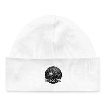 Motif de boule miroir Disco72 - Bonnet bébé bio - blanc - Devant