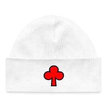 Kreuz_rot - Baby Organic Beanie - white - Front
