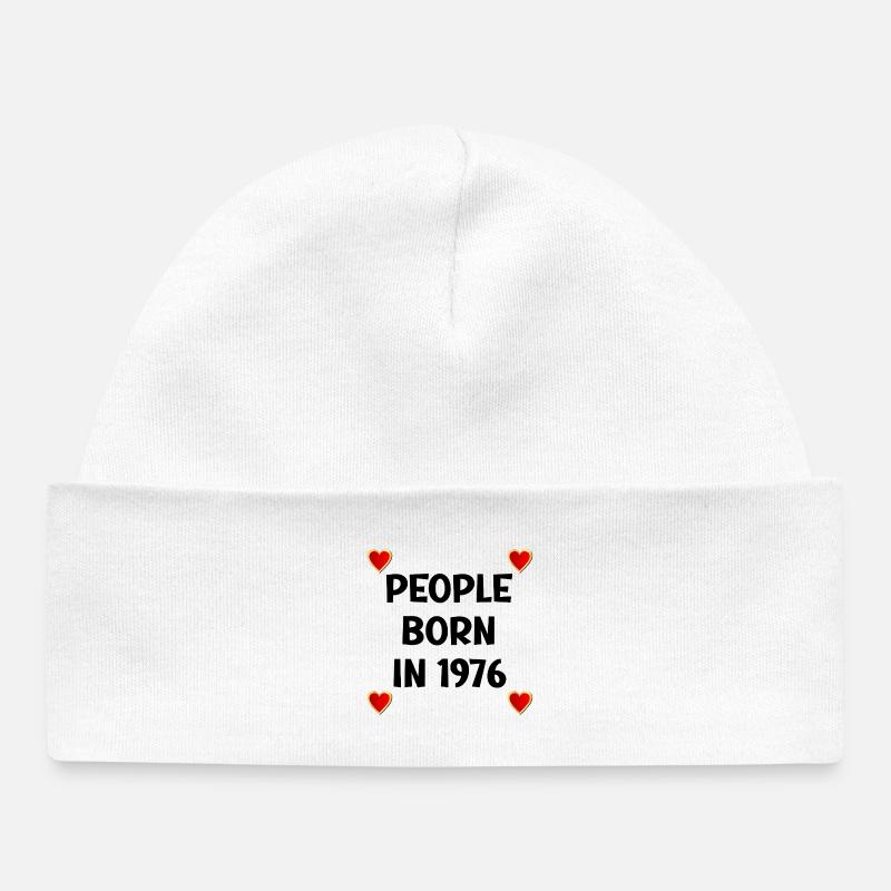 Joyeux 50e anniversaire 1976 - Bonnet bébé bio - blanc
