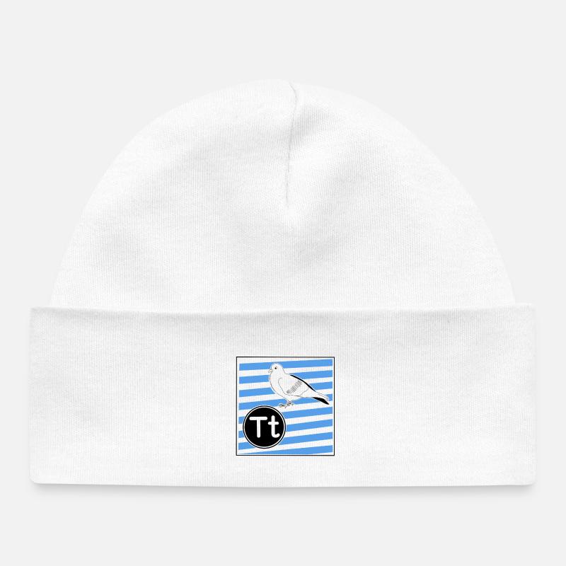 T pour Colombe - Bonnet bébé bio - blanc