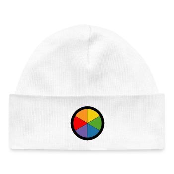 Regenbogen Farbkreis - Baby Organic Mütze - Weiß - Vorne