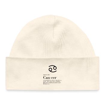 Cancer - Zodiac Sign - Baby Organic Mütze - Weiß - Vorne