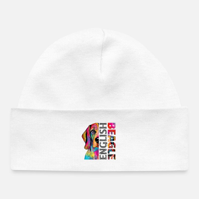 Beagle - Bonnet bébé bio - blanc