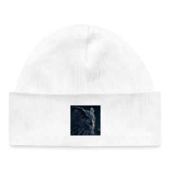 Chouette grand-duc mystique Gardien de la Nuit - Bonnet bébé bio - blanc - Devant