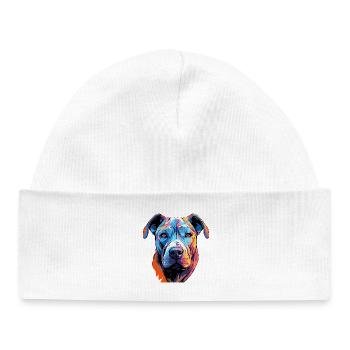 Pop Art de bandes dessinées pour chiens - Bonnet bébé bio - blanc - Devant