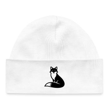 Animal renard - Bonnet bébé bio - blanc - Devant