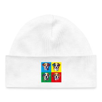 Dog Pop Art Portrait - Baby Organic Beanie - white - Front