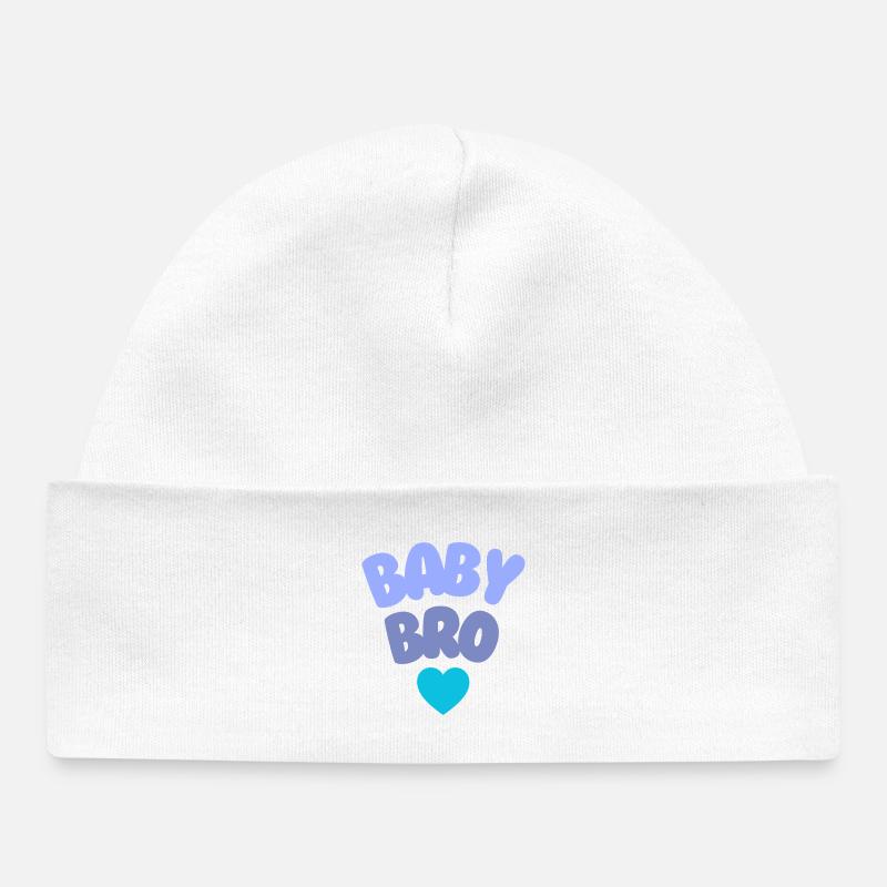 Petit frère amoureux - Bonnet bébé bio - blanc