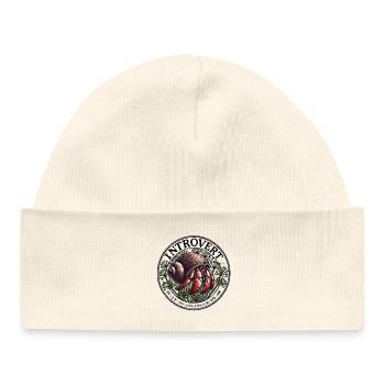 Insigne d’escargot introverti - Bonnet bébé bio - blanc - Devant