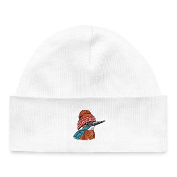 Tuque douillet Kingfisher - Bonnet bébé bio - blanc - Devant