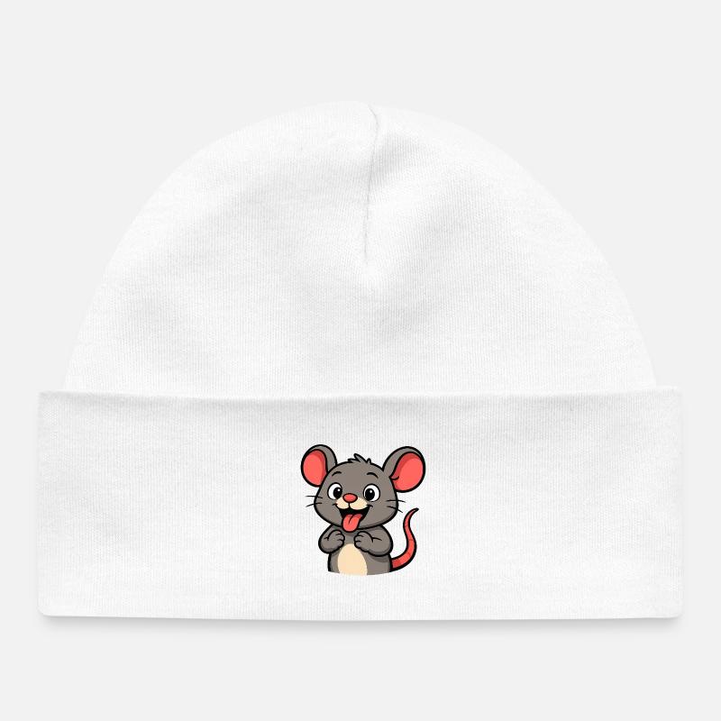 Souris Vilaine - Bonnet bébé bio - blanc