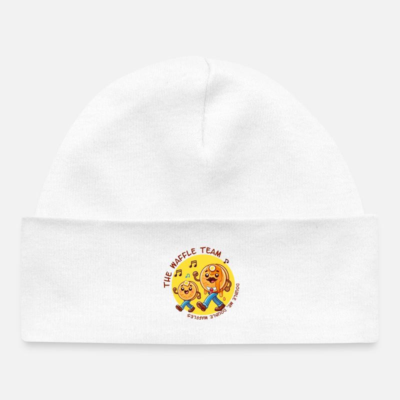 Équipe gaufre - Bonnet bébé bio - blanc