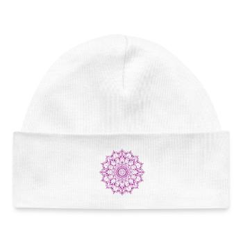 Mandala - Baby Organic Mütze - Weiß - Vorne