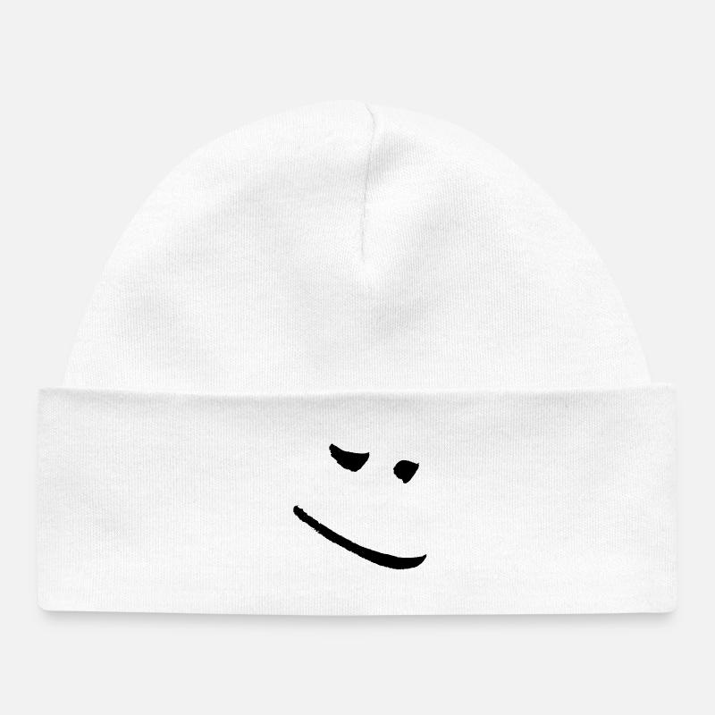 Bonne humeur - Bonnet bébé bio - blanc