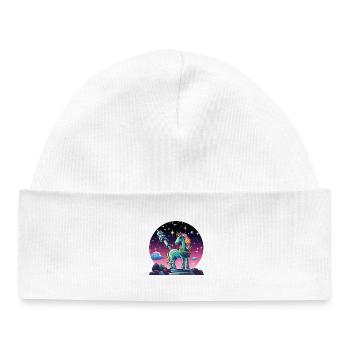 Star Unicorn with Telescope - Baby Organic Beanie - white - Front
