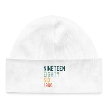 Nineteen Eighty-Six Retro - Baby Organic Beanie - white - Front