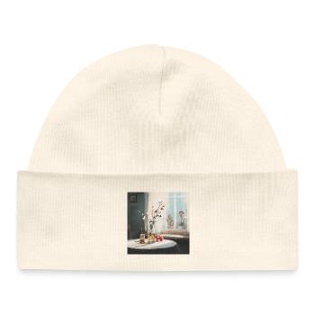 Une fenêtre sur des souvenirs chaleureux - Bonnet bébé bio - blanc - Devant