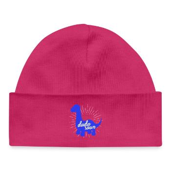 Daddysaurus Rex Funny Dinosaur Slogan Design - Baby Organic Beanie - white - Front