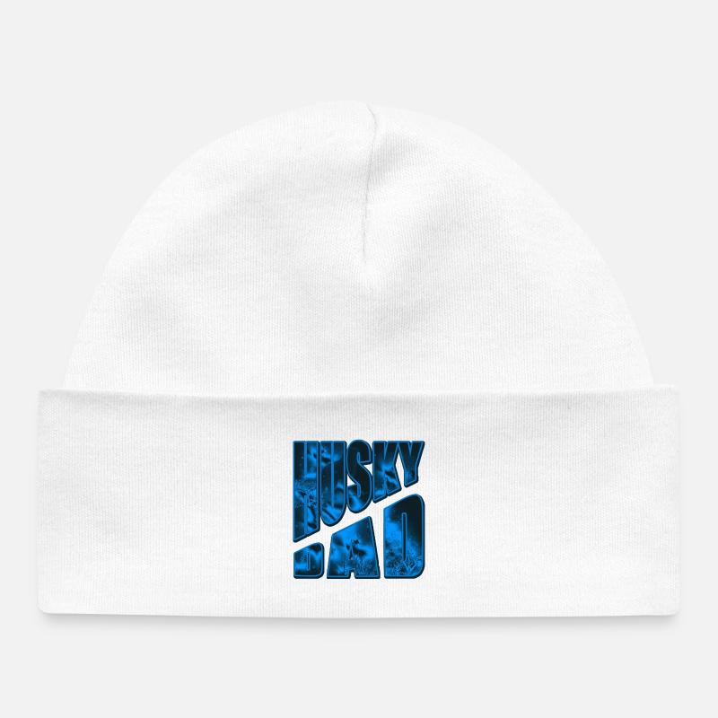 Husky Bad Neon Eisdesign - Baby Organic Mütze - Weiß