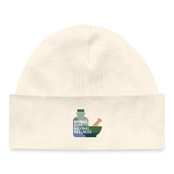Homéopathie Dose Minimale Bien-être Maximal - Bonnet bébé bio - blanc - Devant