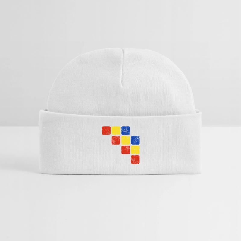 Colors Ornament Pattern - Basic Colors Baby Organic Beanie