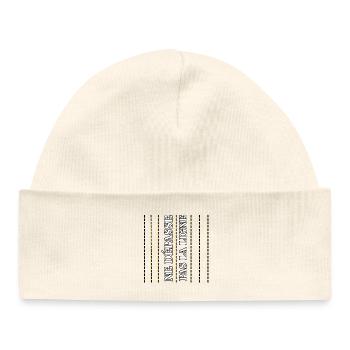DOES NOT CROSS THE LINE - Baby Organic Beanie - white - Front