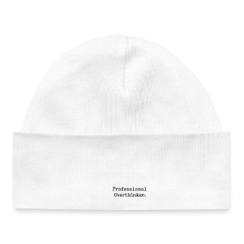 Professional OVERTHINKER Minimalist - Baby Organic Mütze - Weiß - Vorne
