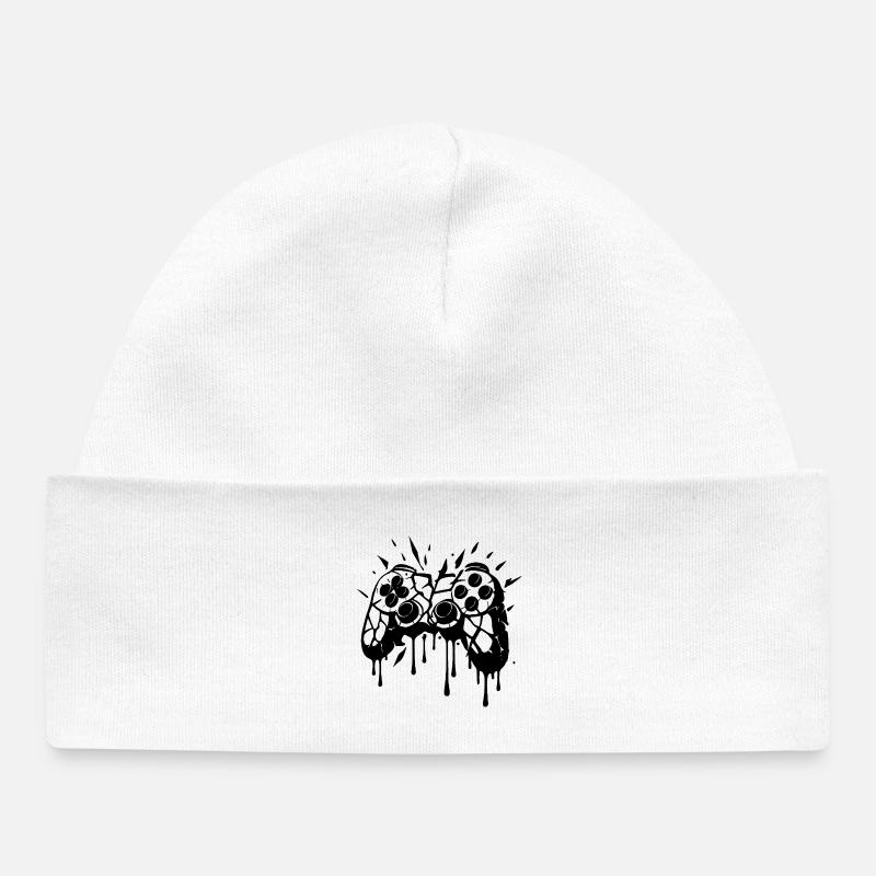 Broken controller - Baby Organic Beanie - white