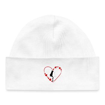 Cats Couple Love - Baby Organic Beanie - white - Front