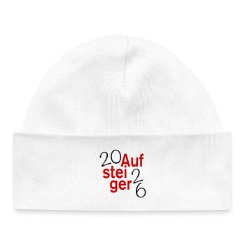 Aufsteiger 2026 Aufstieg - Baby Organic Mütze - Weiß - Vorne