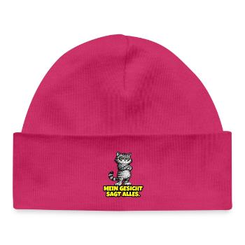 My face says it all. – Chef Cat (Grumpy) - Baby Organic Beanie - white - Front