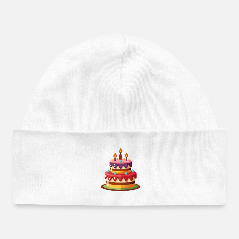 Gâteau d'anniversaire - Bonnet bébé bio - blanc