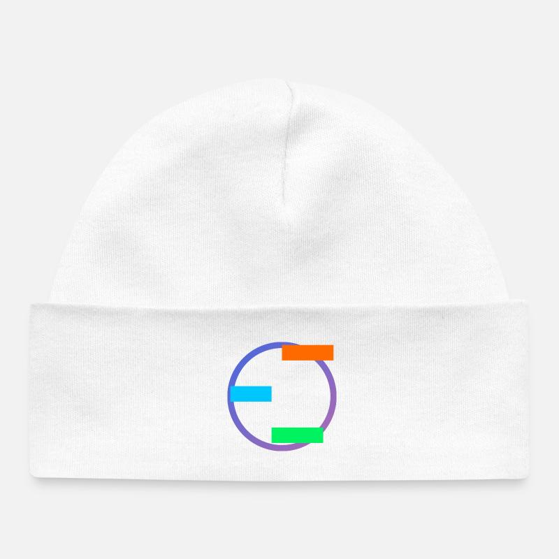 Équilibre géométrique - Bonnet bébé bio - blanc