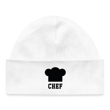 Toque Chef - Cuisine - Cuisinier - Bonnet bébé bio - blanc - Devant