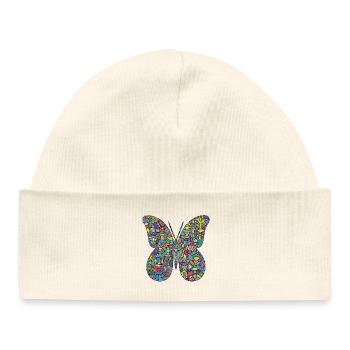 Color Spectacle Butterfly - Baby Organic Beanie - white - Front