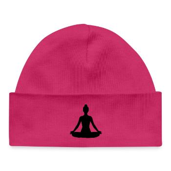 Formes de yoga Silhouettes noires - Bonnet bébé bio - blanc - Devant