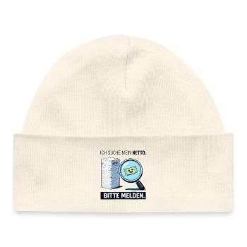 Je cherche mon filet - Bonnet bébé bio - blanc - Devant