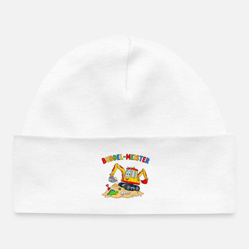 Aventure Dino Maître Fouilleur - Bonnet bébé bio - blanc